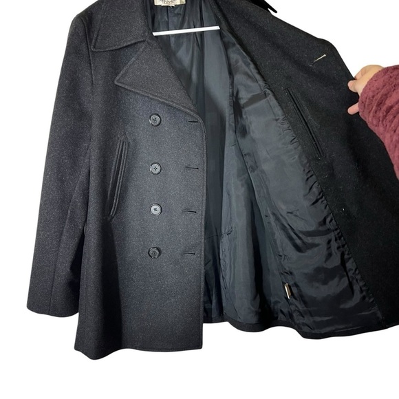 J Crew Wool Blend Double Breasted Peacoat Size Medium - Picture 5 of 10